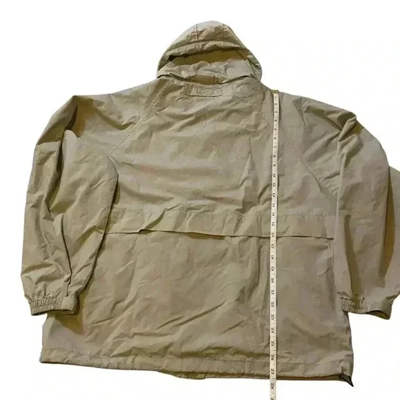 VGT EXODUS Windbreaker Jacket Hooded Front Pockets Zip-up Cream/Beige Size L - Picture 16 of 16